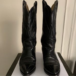 Dan Post Women’s Black Leather Cowgirl Boots Sz 8M
